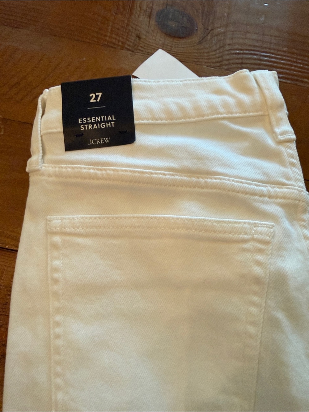 J. Crew Essential Straight Leg Jeans in White
